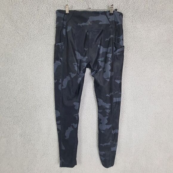 PrAna High Waist Electa Leggings Plus Pants With Pockets Black Camo Sz Large - Picture 2 of 8